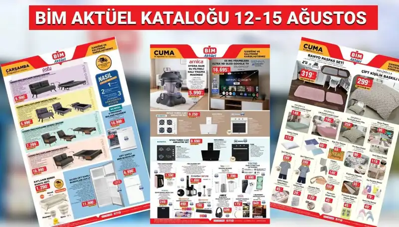 BİM 12-15 Ağustos Aktüel Kataloğu ile Yaz İhtiyaçlarınızı Karşılayın!